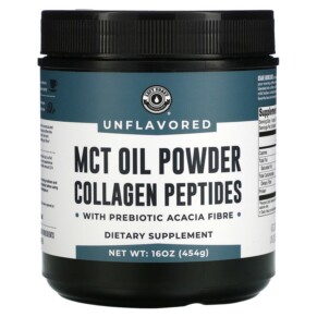 Left Coast Performance MCT Oil Powder Collagen Peptides with Prebiotic Acacia Fibre Unflavored 16 oz (454 g) 644216979981