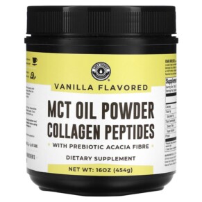 Left Coast Performance MCT Oil Powder Collagen Peptides with Prebiotic Acacia Fibre Vanilla 16 oz (454 g) 644216979288