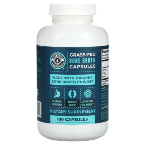 Left Coast Performance Organic Grass Fed Bone Broth 180 Capsules 752830334236