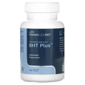 Life Enhancement Durk Pearson & Sandy Shaw's BHT Plus 100 Vegetable Capsules 603902014450