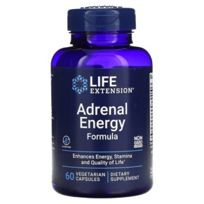 Life Extension Adrenal Energy Formula 60 Vegetarian Capsules 737870162803