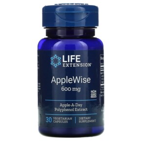 Life Extension AppleWise 600 mg 30 Vegetarian Capsules 737870162506