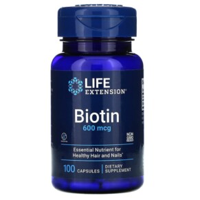 Life Extension Biotin 600 mcg 100 Capsules 737870102106