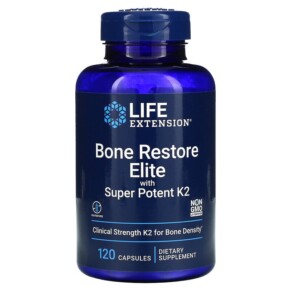 Life Extension Bone Restore Elite With Super Potent K2 120 Capsules 737870241614