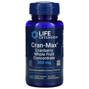 Life Extension Cran-Max Cranberry Whole Fruit Concentrate 500 mg 60 Vegetarian Capsules 737870862062