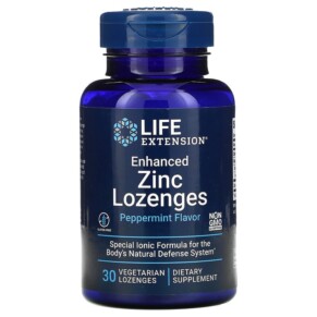 Life Extension Enhanced Zinc Lozenges Peppermint 30 Vegetarian Lozenges 737870196105