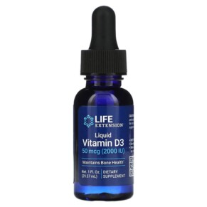 Life Extension Liquid Vitamin D3 50 mcg (2.000 IU) 1 fl oz (29.57 ml) 737870224419