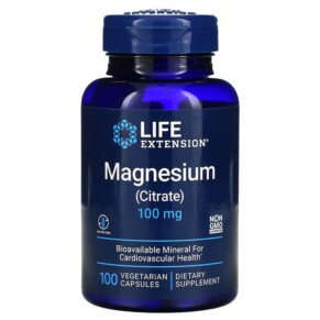 Life Extension Magnesium (Citrate) 100 mg 100 Vegetarian Capsules 737870168218
