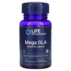 Life Extension Mega GLA Sesame Lignans 30 Softgels 737870221838