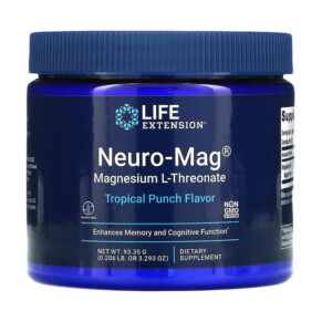 Life Extension Neuro-Mag Magnesium L-Threonate Tropical Punch 3.293 oz (93.35 g) 737870203292