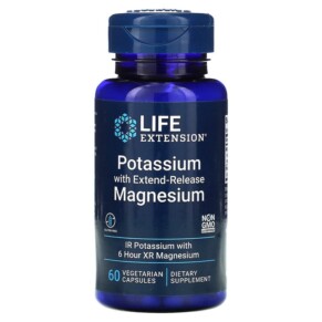 Life Extension Potassium with Extend-Release Magnesium 60 Vegetarian Capsules 737870230960
