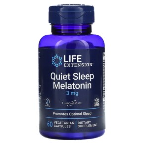 Life Extension Quiet Sleep Melatonin 3 mg 60 Vegetarian Capsules 737870144465