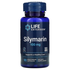 Life Extension Silymarin 100 mg 90 Vegetarian Capsules 737870188490
