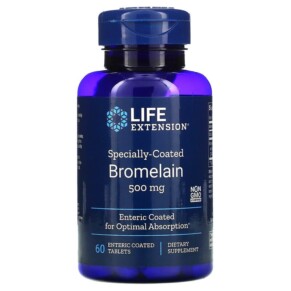 Life Extension Specially-Coated Bromelain 500 mg 60 Enteric Coated Tablets 737870120360