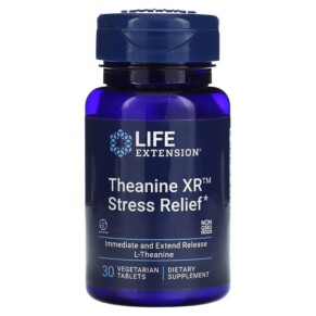 Life Extension Theanine XR Stress Relief 30 Vegetarian Tablets 737870242932