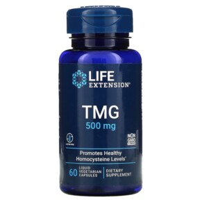 Life Extension TMG 500 mg 60 Liquid Vegetarian Capsules 737870185963