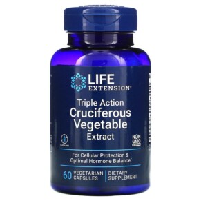 Life Extension Triple Action Cruciferous Vegetable Extract 60 Vegetarian Capsules 737870146865