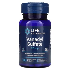 Life Extension Vanadyl Sulfate 7.5 mg 100 Vegetarian Tablets 737870213109