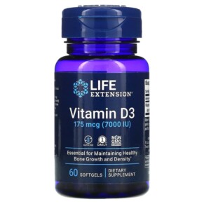 Life Extension Vitamin D3 175 mcg (7.000 IU) 60 Softgels 737870171867