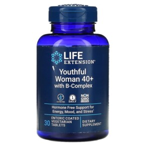 Life Extension Youthful Woman 40+ with B-Complex 30 Enteric Coated Vegetarian Tablets 737870250739