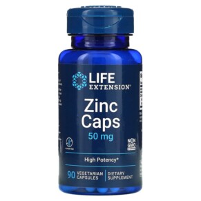 Life Extension Zinc Caps High Potency 50 mg 90 Vegetarian Capsules 737870181392