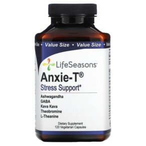 LifeSeasons Anxie-T Stress Support 120 Vegetarian Capsules 853760002506