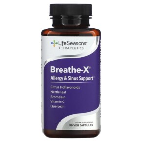 LifeSeasons Breathe-X Allergy & Sinus Support 90 Veg Capsules 853760002070