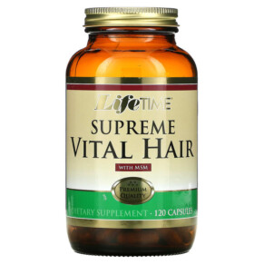 LifeTime Vitamins Supreme Vital Hair with MSM 120 Capsules 053232200755