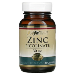 LifeTime Vitamins Zinc Picolinate 30 mg 100 Capsules 053232401213