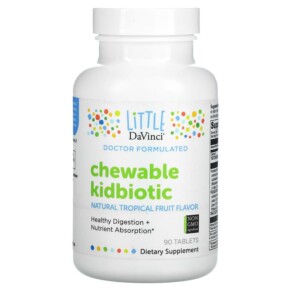 Little DaVinci Chewable Kidbiotic Natural Tropical Fruit 90 Tablets 026664014054