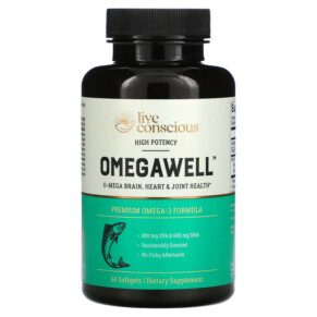 Live Conscious OmegaWell High Potency 60 Softgels 850008273100