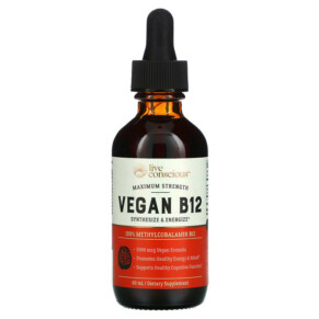Live Conscious Vegan B12 Maximum Strength 60 mL 850008273155