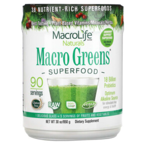 Macrolife Naturals Macro Greens Superfood 30 oz (850 g) 054139908010