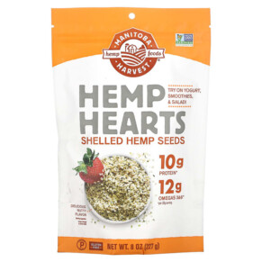 Manitoba Harvest Hemp Hearts Shelled Hemp Seeds Delicious Nutty Flavor 8 oz (227 g) 697658101014