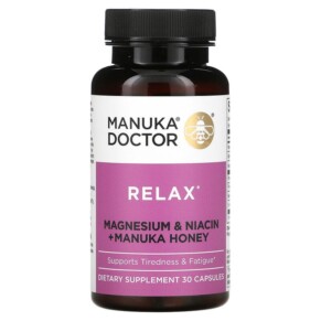 Manuka Doctor Relax Magnesium & Niacin + Manuka Honey 30 Capsules 810057720444
