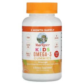 MaryRuth Organics Kids Omega-3 Gummies Ages 2+ Orange 60 Gummies 850018471459