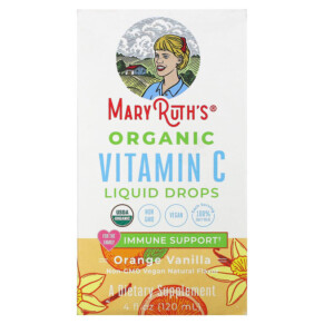 MaryRuth Organics Organic Vitamin C Liquid Drops Orange Vanilla 4 fl oz (120 ml) 850018471343