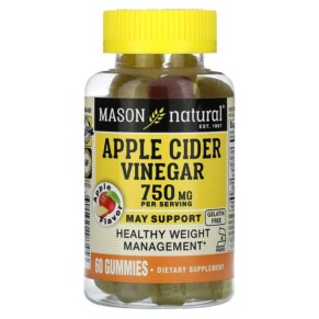 Mason Natural Apple Cider Vinegar Apple 250 mg 60 Gummies 311845183453