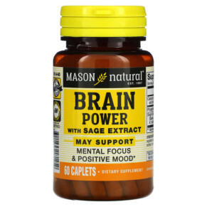 Mason Natural Brain Power with Sage Extract 60 Caplets 311845181459