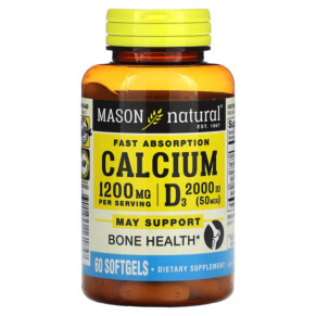 Mason Natural Fast Absorption Calcium 600 mg 60 Softgels 311845161857