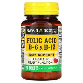 Mason Natural Folic Acid B6 & B12 90 Tablets 311845116994