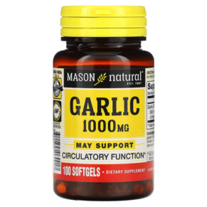 Mason Natural Garlic Oil 1.000 mg 100 Softgels 311845069917