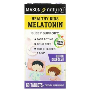 Mason Natural Healthy Kids Melatonin Ages 4 & Up Fruity 60 Tablets 311845185457