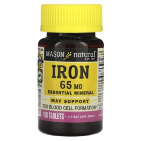 Mason Natural Iron 65 mg 100 Tablets 311845149718