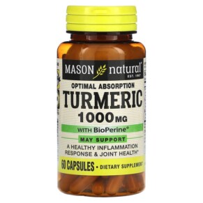Mason Natural Turmeric with BioPerine 1.000 mg 60 Capsules 311845183255