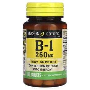 Mason Natural Vitamin B-1 250 mg 100 Tablets 311845056610