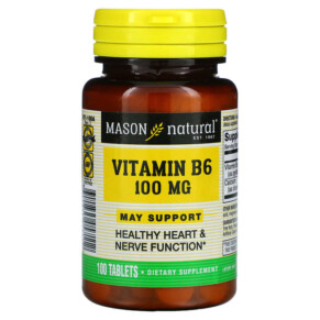 Mason Natural Vitamin B6 100 mg 100 Tablets 311845057112