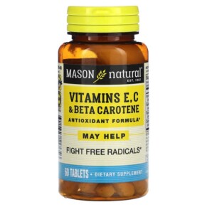 Mason Natural Vitamins E C & Beta Carotene 60 Tablets 311845117656