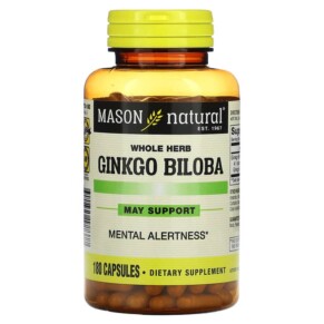 Mason Natural Whole Herb Ginkgo Biloba 180 Capsules 311845177377
