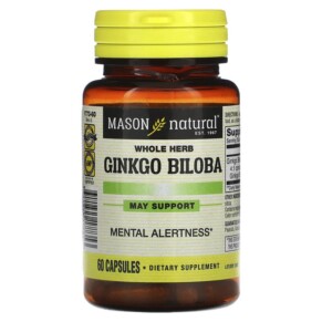 Mason Natural Whole Herb Ginkgo Biloba 60 Capsules 311845177353